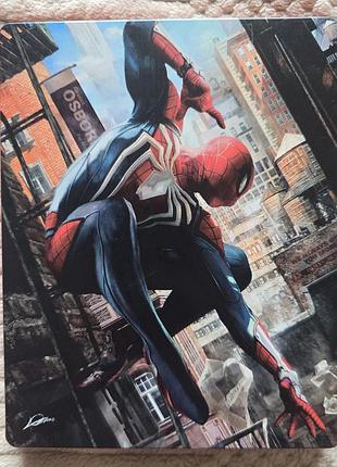 Marvel's spider-man steelbook edition (без игры) , б/у, playstation 4,5 (ps4,5) пс4,5