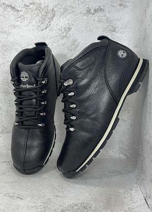Чоловічі шкіряні чорні черевики timberland splitrock