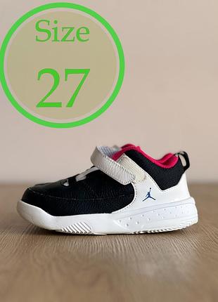 Детские кроссовки jordan max aura 3 td black white rush pink, (р. 27)