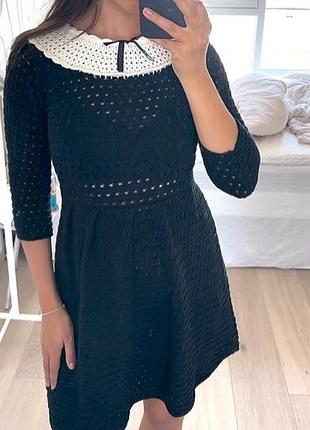 Шикарна чорна трикотажна коротка сукня  кроше zara
🌸🌸🌸🌸🌸🌸🌸🌸🌸🌸