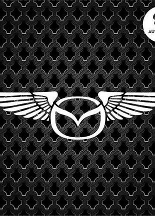 Наклейка на авто oracal логотип mazda з крилами 20х6см