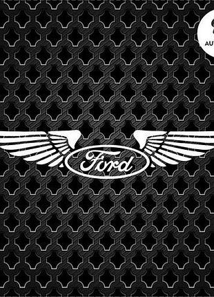 Наклейка на авто oracal логотип ford з крилами 20х6см