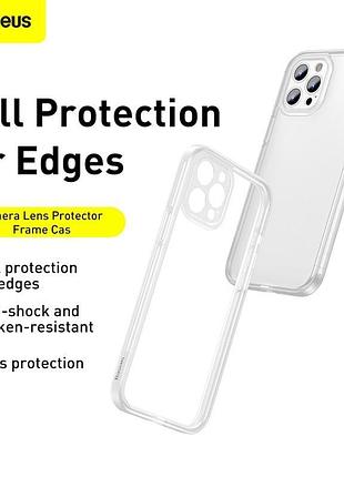 Чехол baseus camera lens protector frame case для iphone 12 pro (frapiph61p-02) 4757921 3
