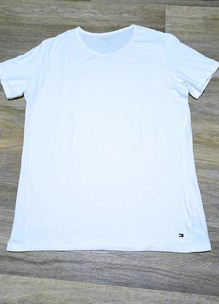 Чоловіча біла футболка tommy hilfiger, розмір xl-xxl.