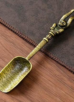 Ложка для чайної церемонії "мавпа" колір бронза bm