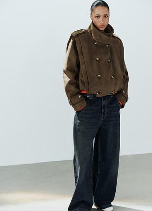 Хакі тренч жіночий штучна замша zara new