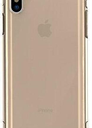 Чехол baseus для iphone xs max airbag case, transparent gold (arapiph65-sf0v) 4772864