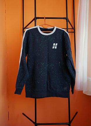 Non grada l | темно-синій світшот з принтом
non grada sweatshirt paint splash navy