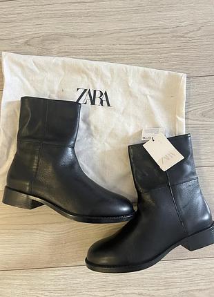 Черевики zara шкіряні 38