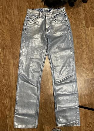 Блискучі/сяючі жіночі джинси zara