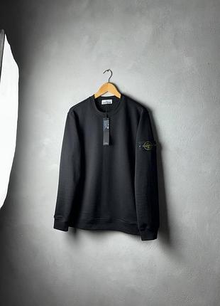 Класичний чорний світшот  stone island 🖤