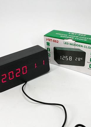 Настольные часы со светящимся циферблатом vst-862, часы с функцией подсветки для ночного времени st-58 4