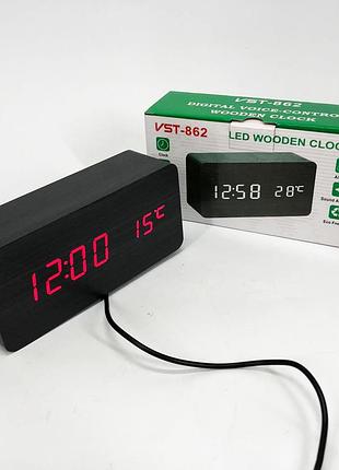 Настольные часы со светящимся циферблатом vst-862, часы с функцией подсветки для ночного времени st-58 6