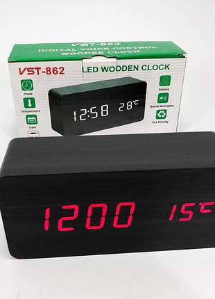 Настольные часы со светящимся циферблатом vst-862, часы с функцией подсветки для ночного времени st-58 8