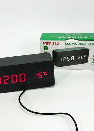 Настольные часы со светящимся циферблатом vst-862, часы с функцией подсветки для ночного времени st-58 9