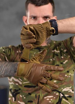 Тактичні рукавички wallizard tactical стрілецькі coyot🖤