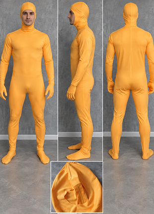 Карнавальный костюм сентай «вторая кожа» / zentai - оранжевый