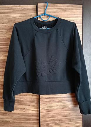 Стильний вкорочений свитшот nike dri-fit у класичному чорному кольорі