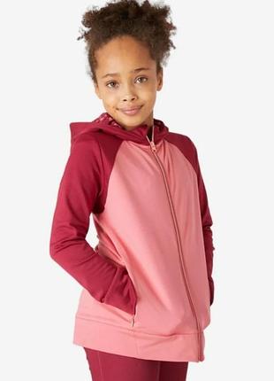 Спортивная кофта олимпийка на девочку куртка decathlon 10-11 лет