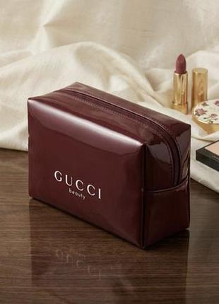 Бордова косметичка gucci beauti