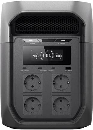 Зарядная станция ecoflow delta 3 max (2400w 2048wh) lifepo4 ибп ups для дома и квартиры, евророзетки eu