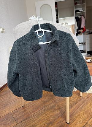 Бомбер zara з плюшу