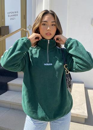 Флисовый свитшот adidas zip fleece флиска адидас
