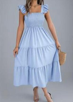 Ярусное с прошвой на бретелях платье 👗 сарафан