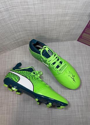 Оригинальные бутсы кожаные puma fg/ag автограф неймара