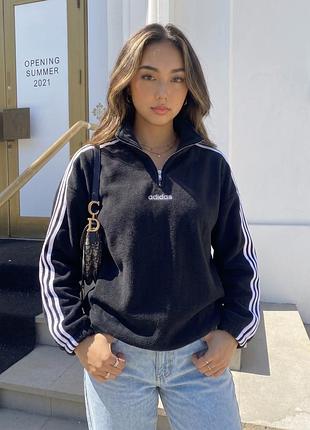 Флисовый свитшот adidas zip fleece флиска адидас