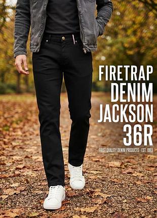 Чоловічі чорні джинси firetrap jackson розмір 36r нові ( без паперової бірки)