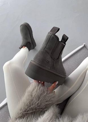 Ugg chelsea mini platform grey premium 2