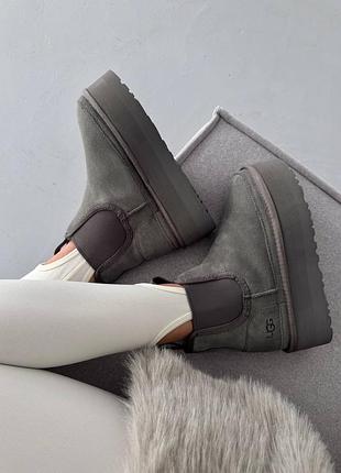 Ugg chelsea mini platform grey premium 4
