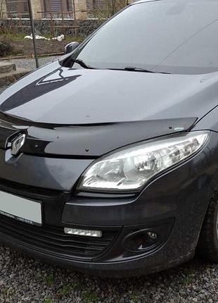 Дефлектор капота 2009-2013 (eurocap) для renault megane iii