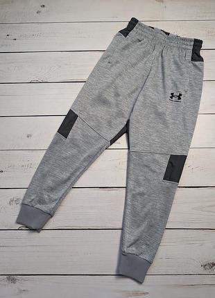 Чоловічі сірі утеплені спортивні штани under armour оригінал джогери на флісі андер армор