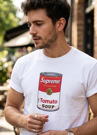 Унисекс футболка с принтом "supreme tomato soup" поп-арт draughtsman