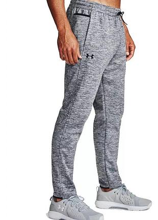 Чоловічі сірі утеплені спортивні штани under armour оригінал джогери на флісі андер армор