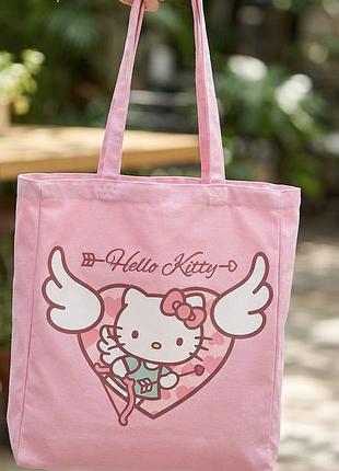 Текстильна сумка shopper hello kitty
