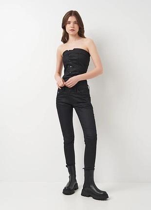 Стильний чорний джинсовий комбінезон g-star raw 3d slim, розмір xs
