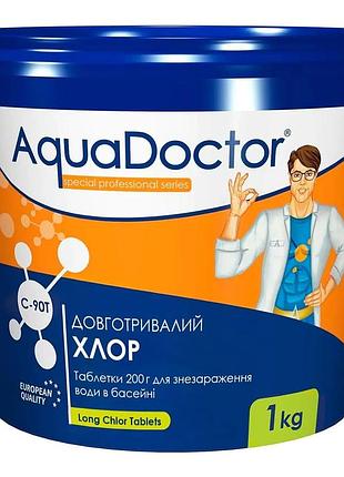 Хлор для басейну aquadoctor c-90t 1 кг у таблетках