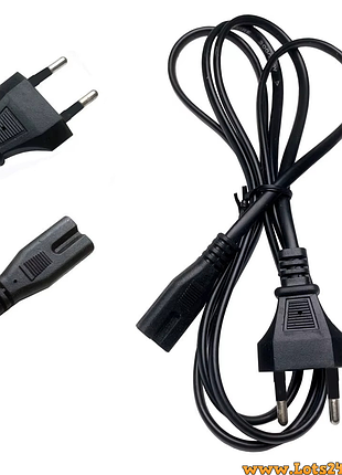Кабель живлення 2pin c7 для ноутбука принтера телевізора canon epson ps4 xbox eu dell hp asus acer lenovo мережевий 220в 1.5м