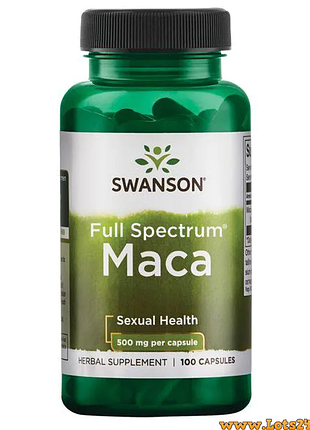 Swanson maca 100 капсул по 500мг мака перуанская для потенции тестостерон растительного происхождения