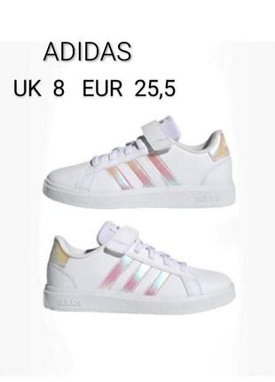 Стильные кроссовки бренда adidas grand court 2,0 made in myanmar. u9 8 eur.   25,5