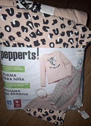 Нова підліткова дитяча піжама реглан штани 158-164 на 12-14 років pepperts леопард доя дівчинки