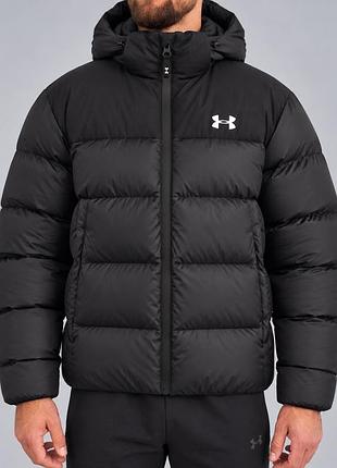 Чоловічий зимовий пуховик under armour чорний
