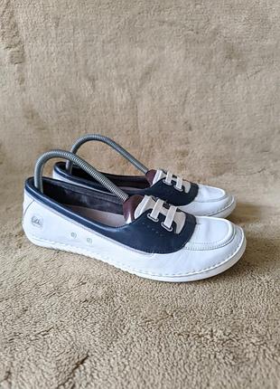 Кожаные туфли мокасины clarks jyro active air