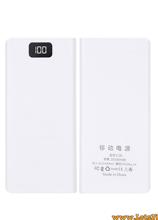 Корпус кейс для павербанку 8x18650 павербанк power bank зі швидкою зарядкою та дисплеєм для складання зарядних пристроїв повербанк