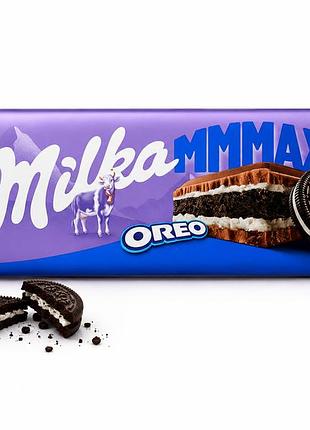 Шоколад молочний milka mmmax з печивом e oreo, 300 г