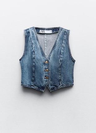 Zara джинсовий жилет