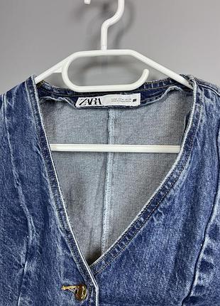 Zara джинсовий жилет 7